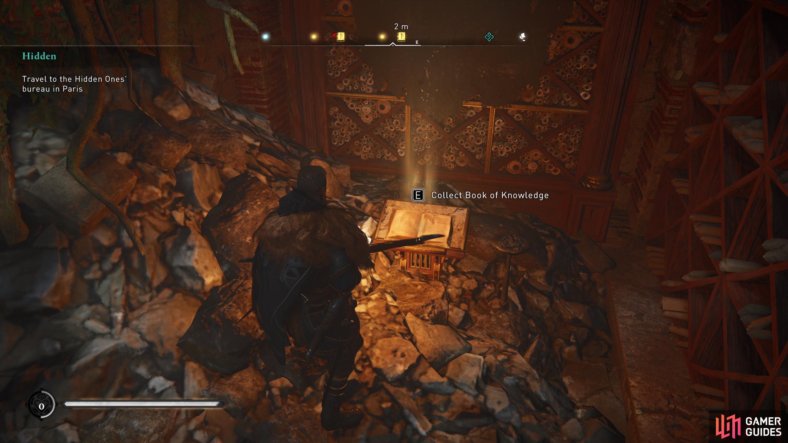You&rsquo;ll find the Book of Knowledge behind the barricade beyond the northern wall.