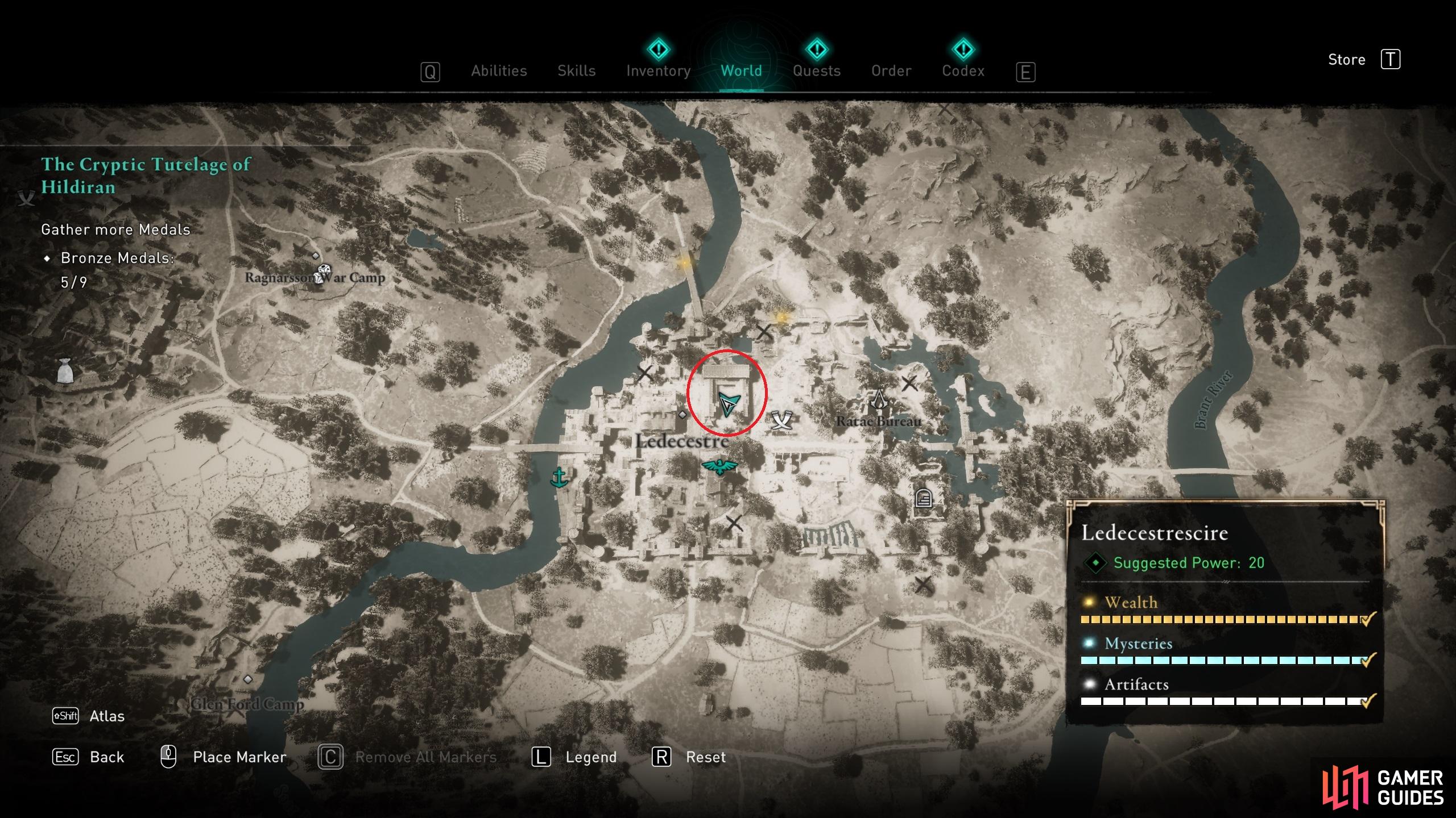 The location of the marketplace in Ledecestre, where you&rsquo;ll find numerous breakable objects.