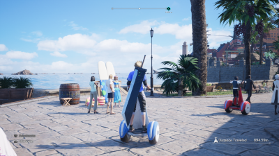Cloud Strife on a Segway