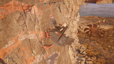 Black Chocobo climbs a mountain