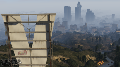 City from the vinewood sign