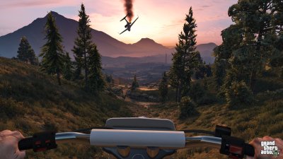 First person chasing ze plane