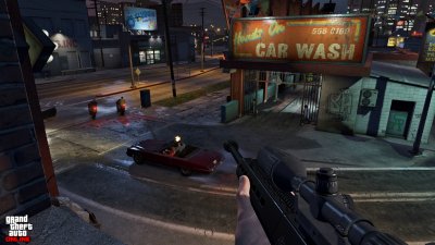 First person sniper on the roof