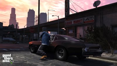Franklin jacking Sabre GT