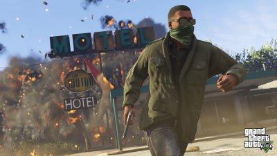 Franklin leaves the motel with a bang