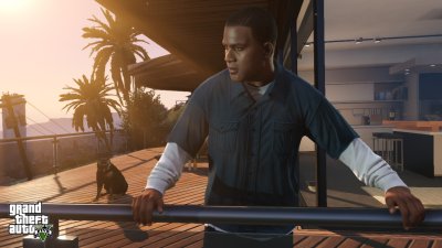Franklin on balcony