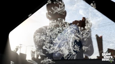 Franklin smashes a window