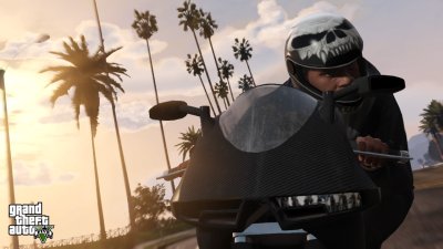 franklin with a skull helmet