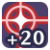 "Hit +20" icon
