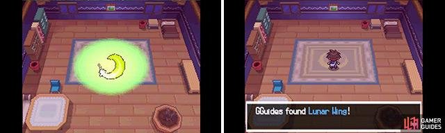 Keep hold of the Lunar Wing for now. Once you&rsquo;ve become Champion you can use it to summon a Legendary Pokemon.