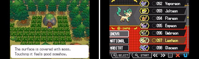 Touching wood&hellip; erm, moss is the only way to get Leafeon without trading.