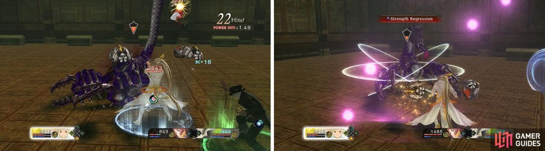 Armatize with Edna to exploit the boss&rsquo; weakness while being mindful of its spells.