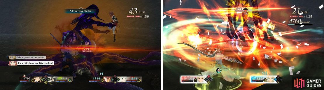 If you are having trouble defeating the boss with Sorey&rsquo;s martial artes you can always armatize with Lailah and juggle it with Crown of Fire.