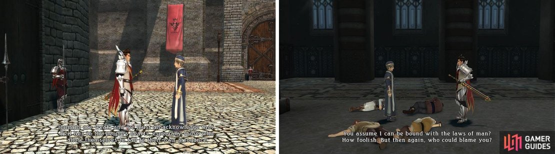Head to the Knight&rsquo;s Tower for a scene and then enter the Shrinchurch.