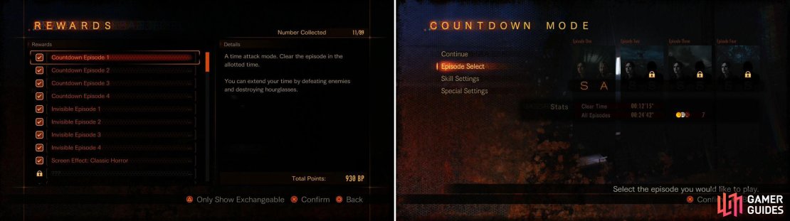 Each Episode can be bought for 1,000 BP (left picture). You&rsquo;ll have all your stats like this (right picture).