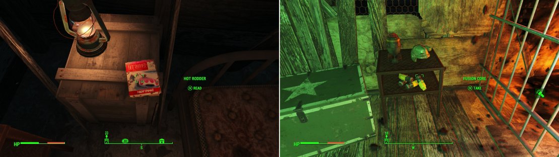At the top of the parking garage you&rsquo;ll find a Hot Rodder in the abode of the devious trickster (left). You&rsquo;ll get a choice between two cells full of loot. Whichever you pick, the other stash will be destroyed (right).