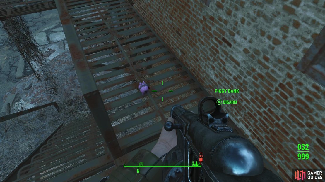 Head to Marvin&rsquo;s ambush site and disarm some Piggy Bank Mines as you ascend the fire escape.