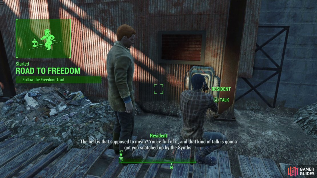 You can start the &ldquo;Road to Freedom&rdquo; quest by overhearing some NPCs talk near the Valentine Detective Agency.