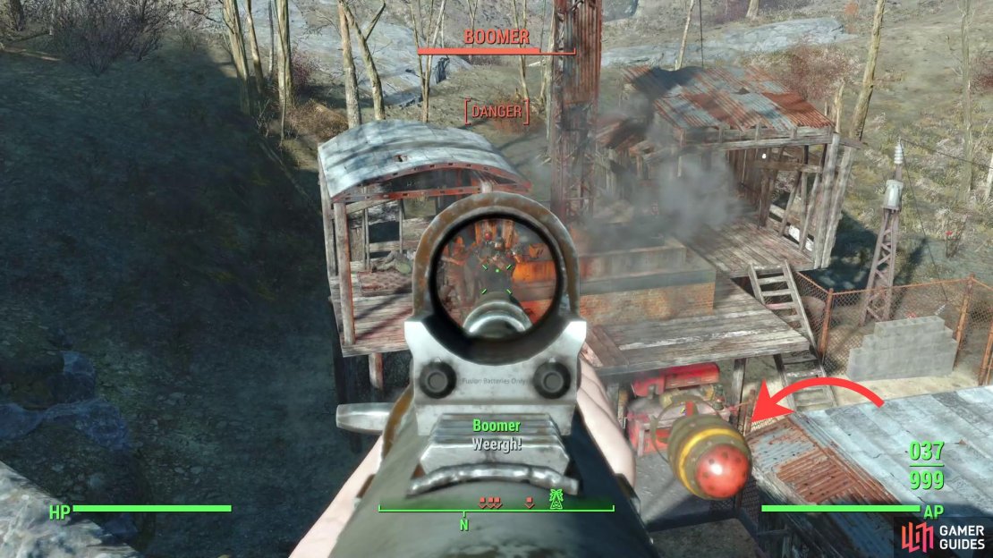 Engaging the Raiders at Outpost Zimonja normally is a good way to catch a Mini Nuke.