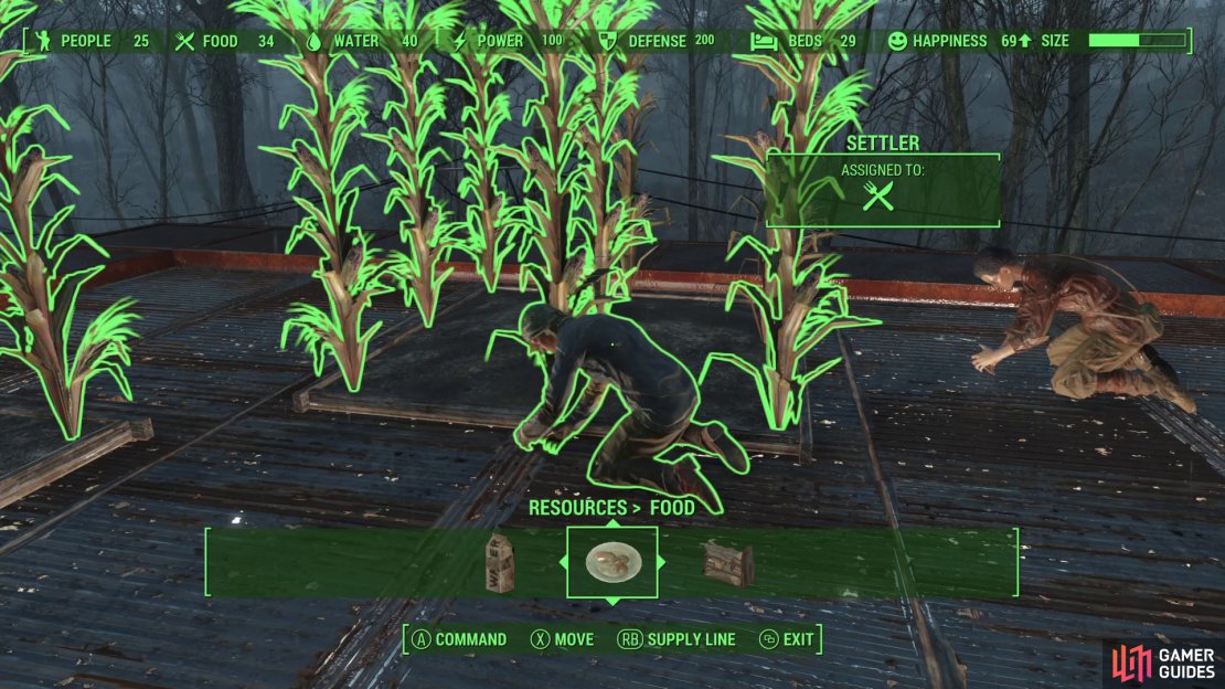 You can assign settlers to cultivate crops,
