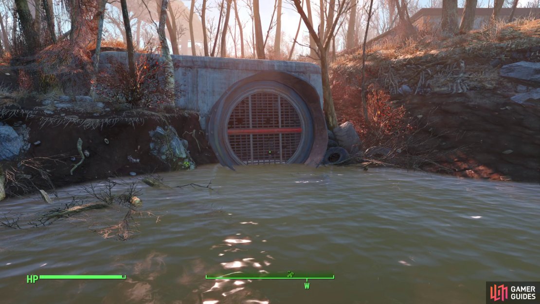 You can reach the basement via a sewer pipe.
