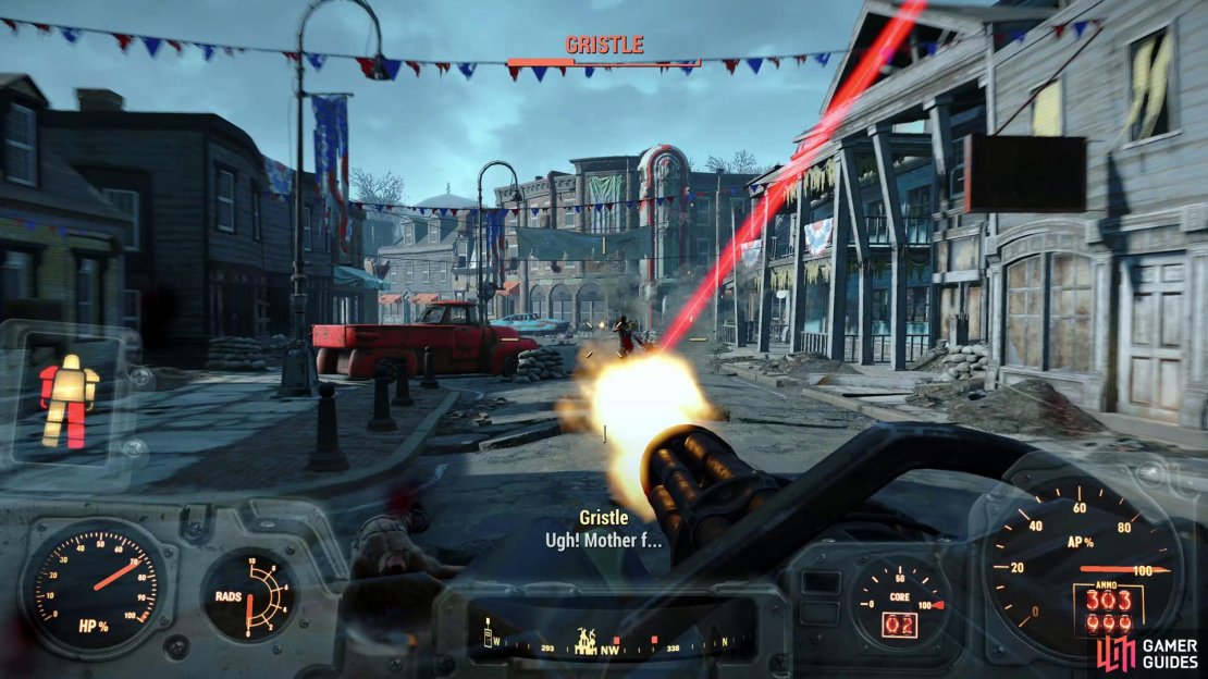 With your new arms and armor, eradicate the Raiders - led by Gristle - in Concord,