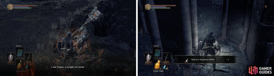 Speak with Eygon near Siegward&rsquo;s tower and take the lift to the top.