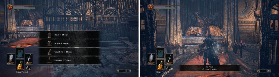 Enter Rosaria&rsquo;s Bed Chamber to find Lonfinger Kirk&rsquo;s armor set and the covenant leader, but be careful before joining.