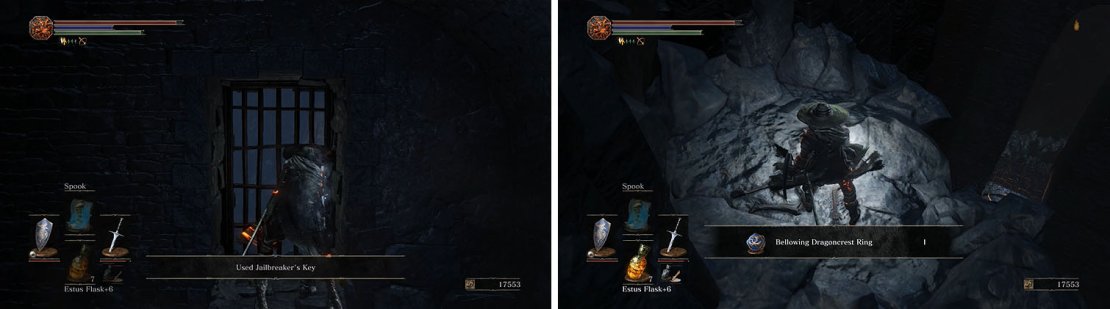 Use the Jailbreaker&rsquo;s Key to access the ledge with the Dragoncrest Ring.