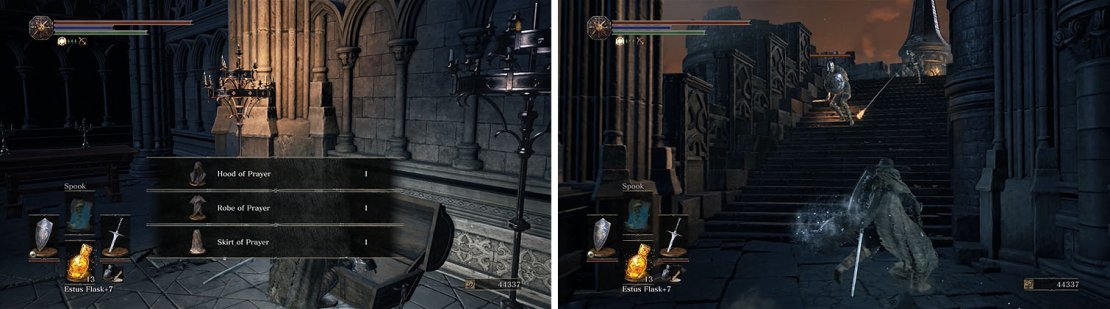 Don&rsquo;t miss the armor set and then defeat the numerous Hollow Soldiers beyond.