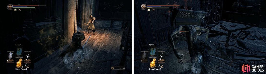 Watch out for the Hollow Soldier carrying a lantern and don&rsquo;t miss the Mimic.
