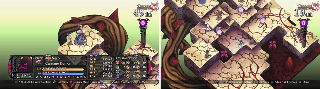 Every Carnage Stage will have a boss on it (left). As your first map, this one isn&rsquo;t too bad, as the enemies aren&rsquo;t too challenging (right).