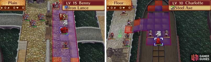 Be careful though, because Elise can&rsquo;t attack. Here&rsquo;s where Charlotte and Benny are.