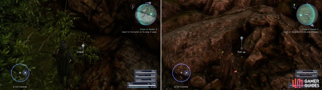 Search north of the Daurell Caverns dungeon to find Sylvester&rsquo;s Map Piece I (left), while on some rocks north-west of the Coernix Station - Cauthess you&rsquo;ll locate Sylvester&rsquo;s Map Piece J (right).