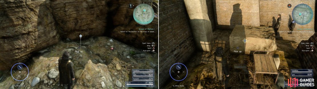 Find Sylvester&rsquo;s Map Piece A (left) and Sylvester&rsquo;s Map Piece B (right).