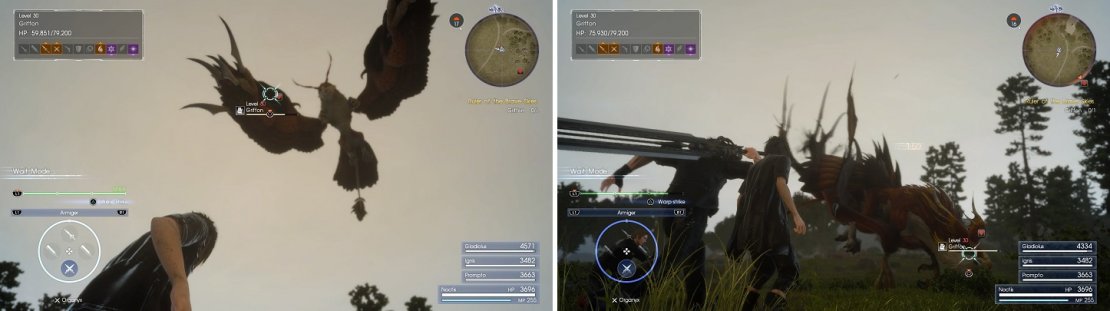Avoid attacking the Griffon in the air and try to wait until it&rsquo;s on the ground.
