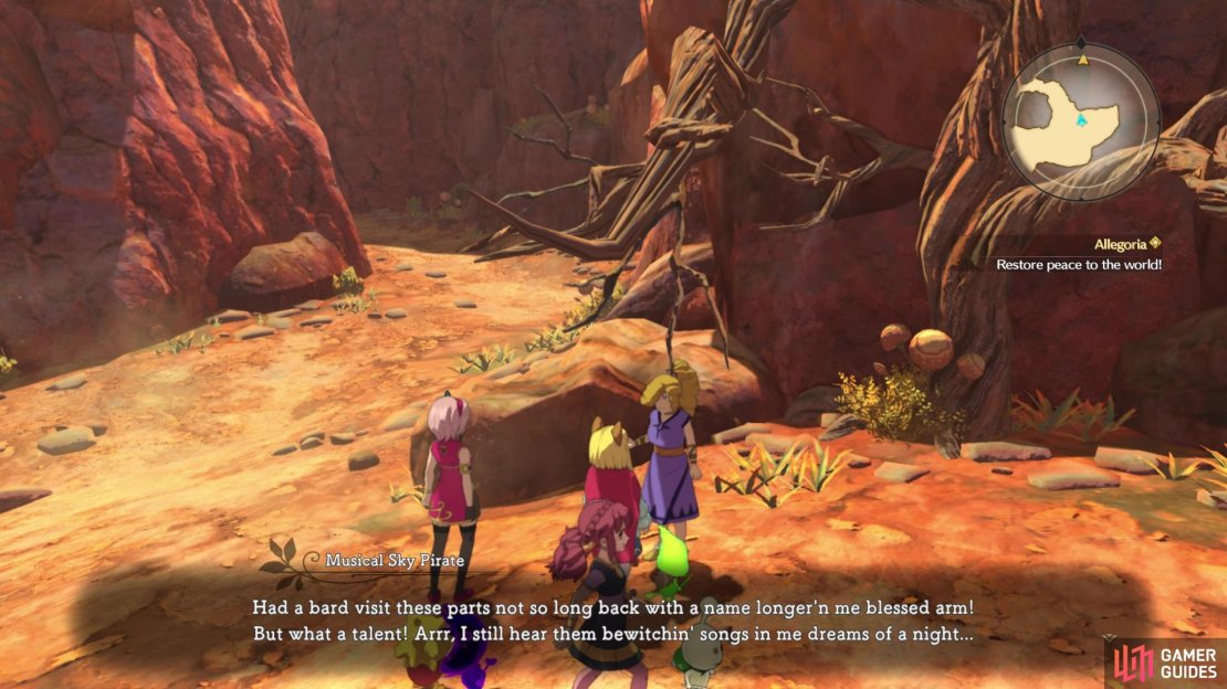The musical NPC in Cloudcoil Canyon