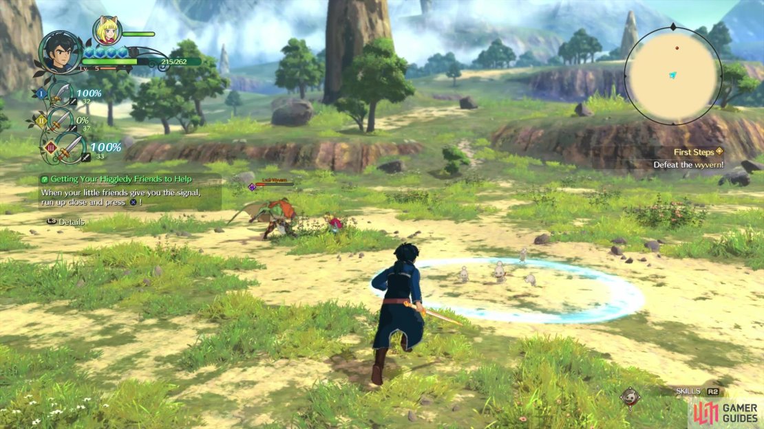 Higgledies will have a circle on the ground when you can trigger their ability