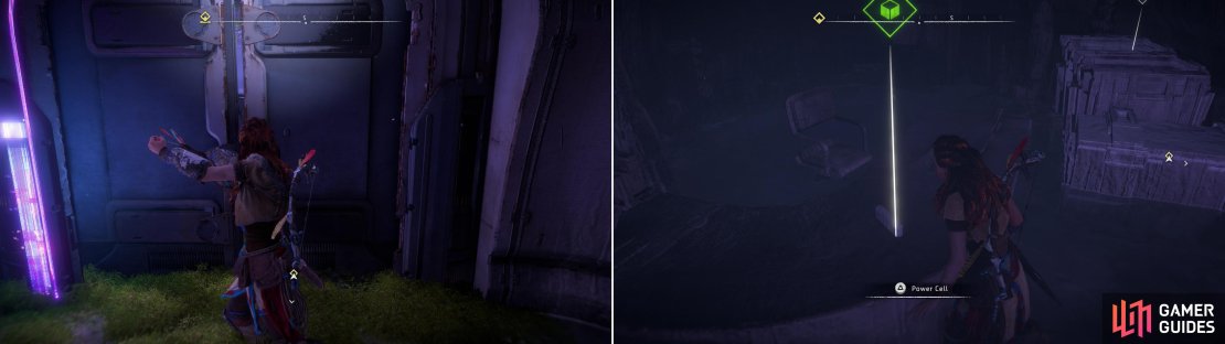 Return to the ruins of your youth and leverage your adult muscles to reach previously sealed locations (left), where you&rsquo;ll find new treasures - like the valuable Power Cell (right).