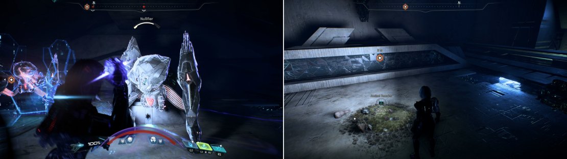 Defeat more Remnant deeper in the ruins (left) then search some debris to find Zorai&rsquo;s Heirloom (right).