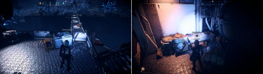 You&rsquo;ll find Roekaar Manifestos near the bridge across Havarl&rsquo;s trench (left) and in the Roekaar camp along the eastern edge of the Havarl operational zone (right).