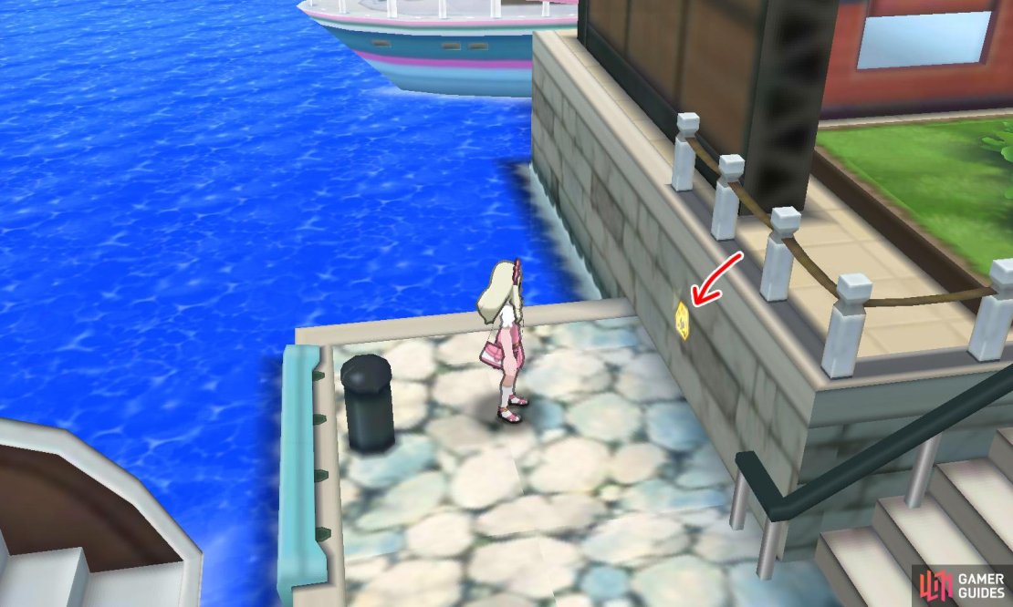 018: Left of the ferry terminal near the speedboats.