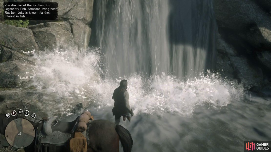 Head behind the waterfall to enter the cave