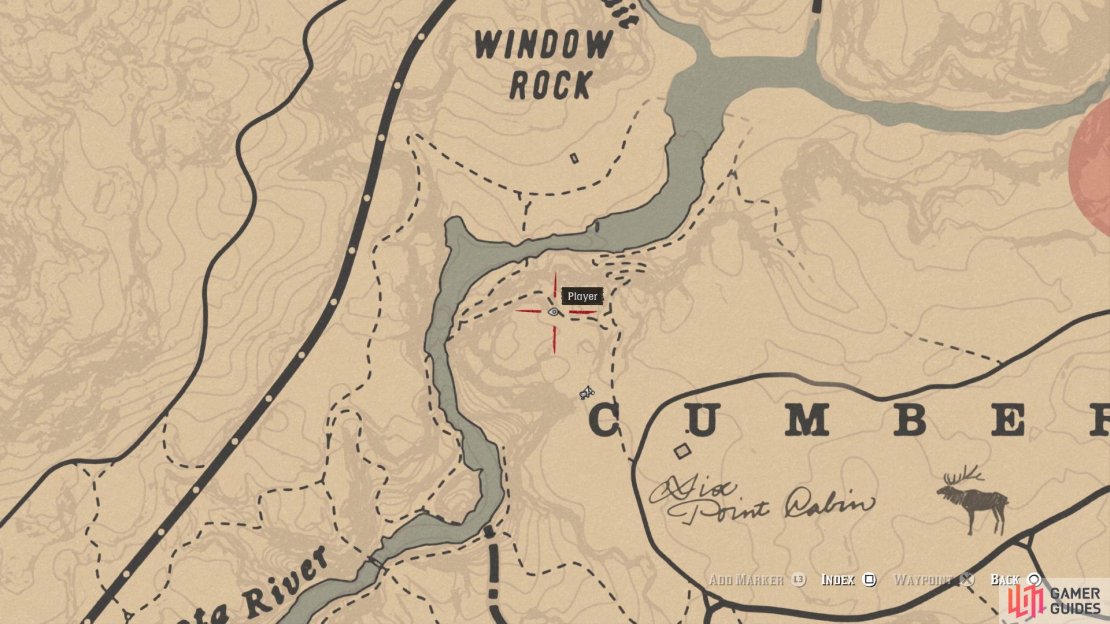 Start out at the location pointed out on the map