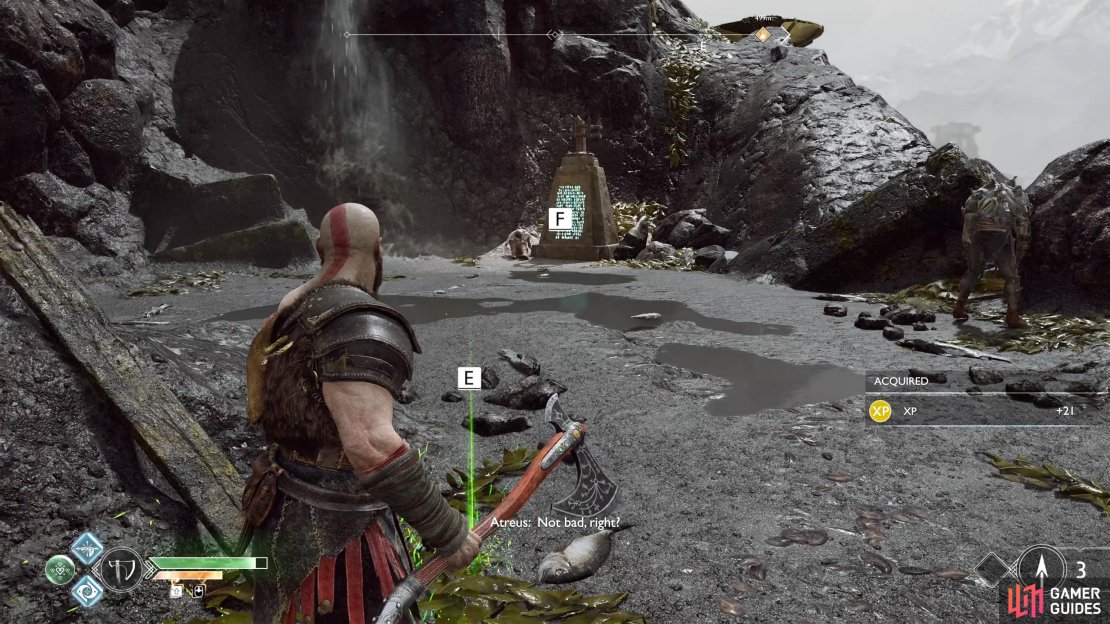 Turn to the right after you dock to find this brazier.
