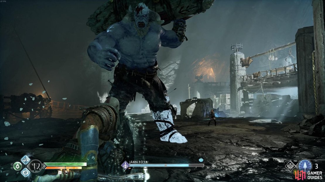 Once you see his leg glow, get out of the way.