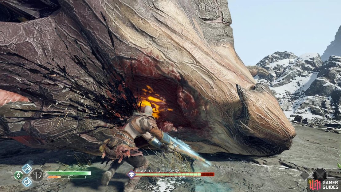 Hit the head as much as possible when the dragon falls.
