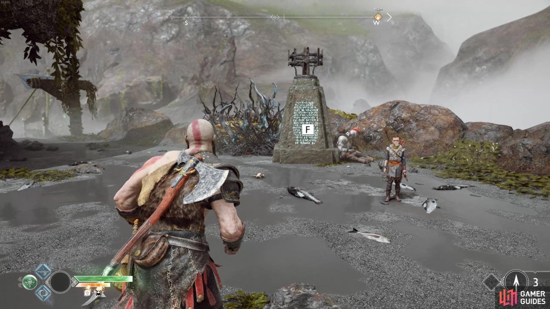 Interact with the brazier to summon the spirit.