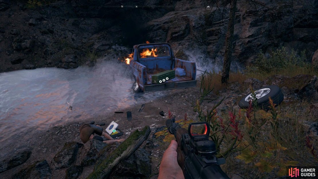 Head to the bottom of the Ozhigwan Falls to find the note