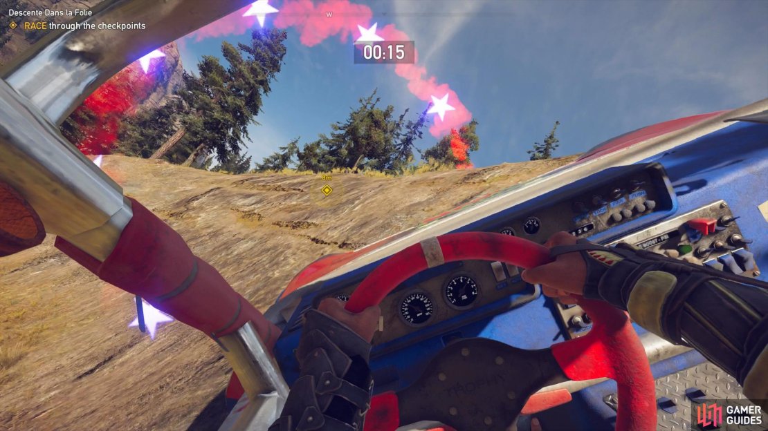 You&rsquo;ll need to maintain top speed to reach the ring on the side.